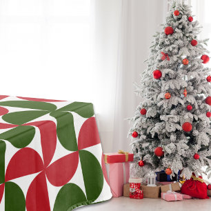 Red and Green Mid Century Modern Pattern Tablecloth