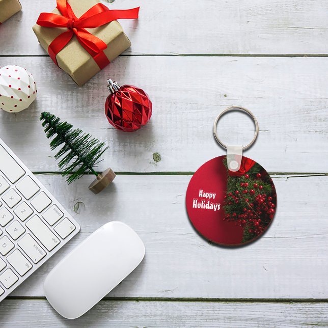 Red And Green Mistletoe Decoration keychain (Red And Green Mistletoe Decoration keychain
)