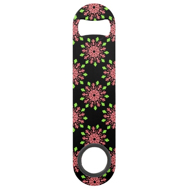 Red and green neon flower (Front)