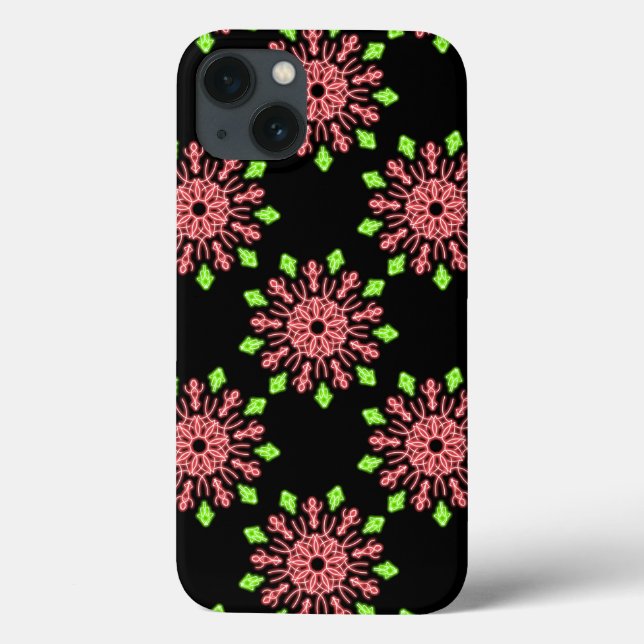 Red and green neon flower Case-Mate iPhone case (Back)