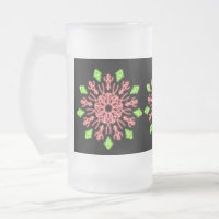 Red and green neon flower