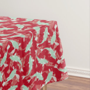 Red and Green Pattern - Koi Fish Tablecloth