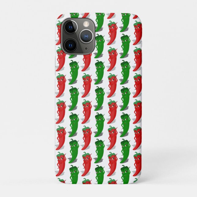 Red And Green Pepper Divas Cartoon Pattern Case-Mate iPhone Case (Back)