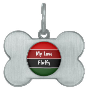 Red And Green Pet ID Tag