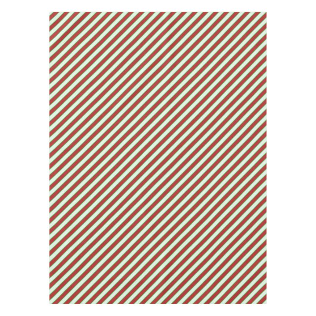 Red and Green Pinstriped Pattern Tablecloth (Front)