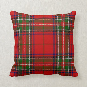 Red and Green Plaid Christmas Pillow