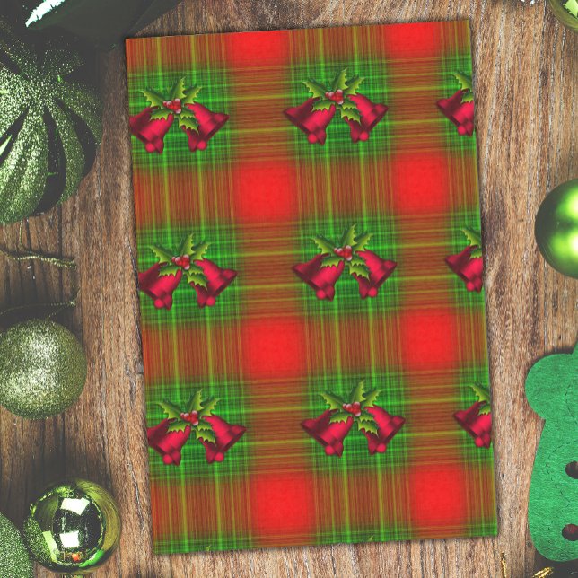 Red and Green Plaid Christmas  Tissue Paper (Creator Uploaded)