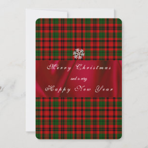 Red and Green Plaid Country Christmas Holiday Card