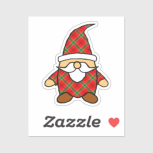 Red And Green Plaid Pattern Gnome