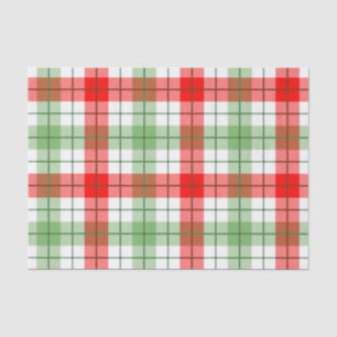 Red and Green Plaid Tissue Paper