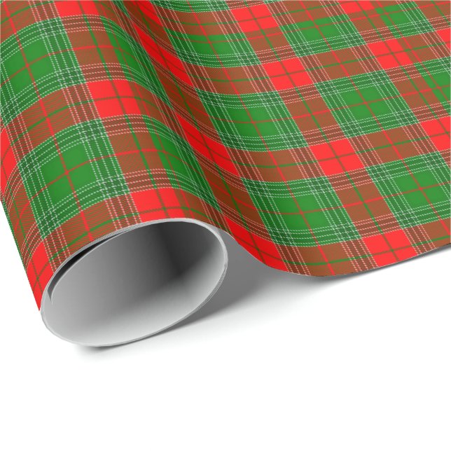 Red and Green Plaid  Wrapping Paper (Roll Corner)