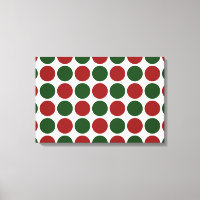 Red and Green Polka Dots on White