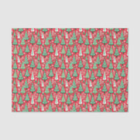 Red and Green Preppy Christmas Trees