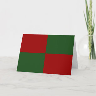 Red and Green Rectangles Holiday Card