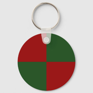 Red and Green Rectangles Key Ring