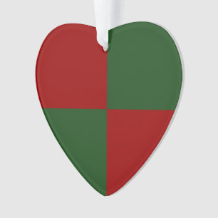 Red and Green Rectangles Ornament
