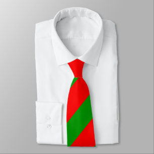 Red and Green Regimental Stripe Tie