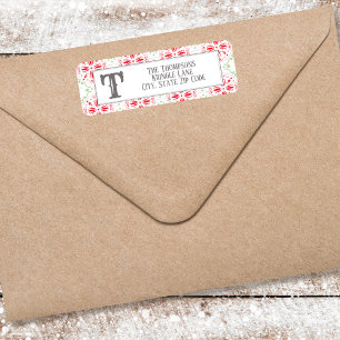 Red and Green Return Address Christmas
