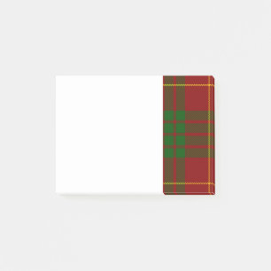 Red and Green Scottish Clan Cameron Tartan Post-it Notes