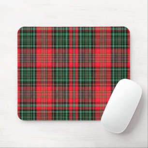 Red and Green Scottish Heritage Tartan Plaid Mouse Mat