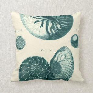 Red and Green Seashell Art Cushion