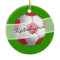Red and Green Soccer Ball Christmas Tree Ornament