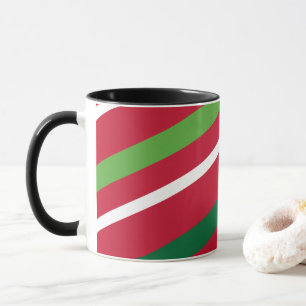 Red and Green Stripe Mug #HolidayZ