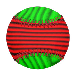 Red And Green Striped Baseball