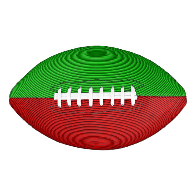 Red And Green Striped Football American Football (Front)