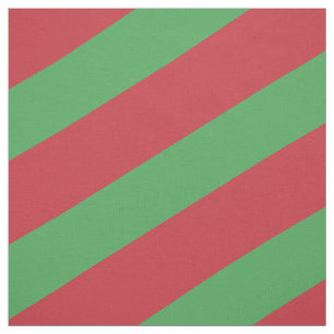 Red and green striped pattern fabric