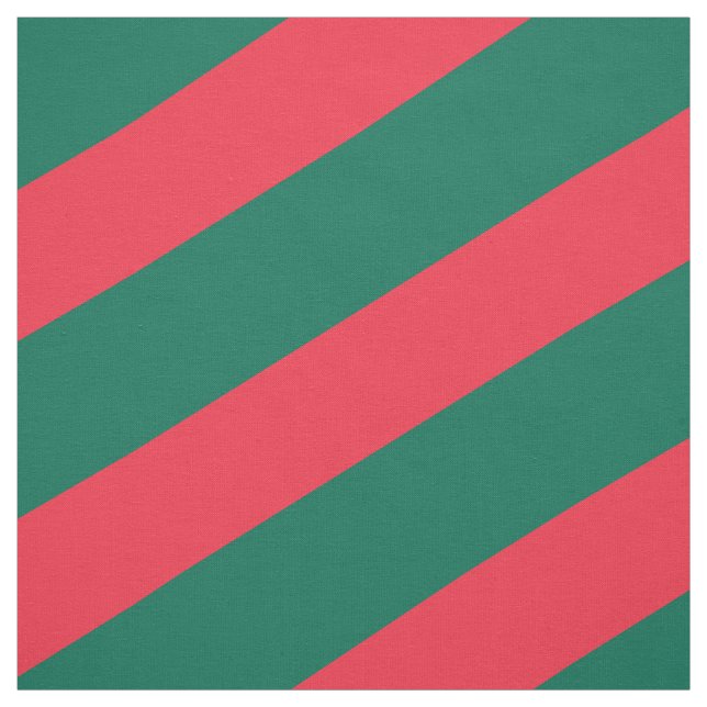 Red and green striped pattern fabric (Swatch)