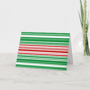 Red and Green Stripes Card