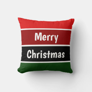 Red And Green Stripes Cushion