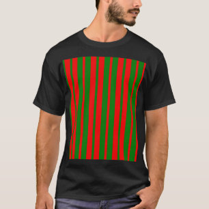 Red and Green Stripes Design T-Shirt