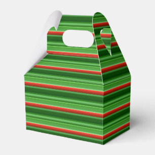 Red and Green Stripes Favour Box