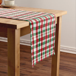 Red and Green Stripes Medium Table Runner