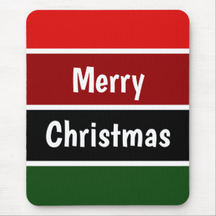 Red And Green Stripes Mouse Mat