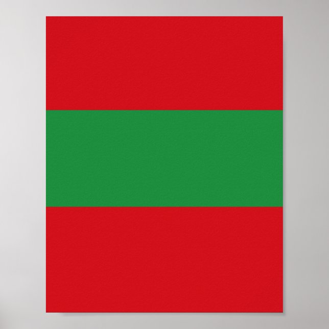 Red and green stripes poster (Front)