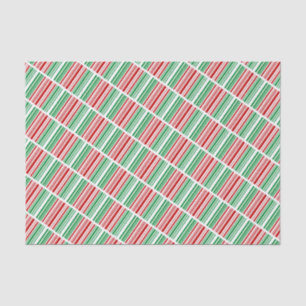 Red and Green Stripes  Tissue Paper