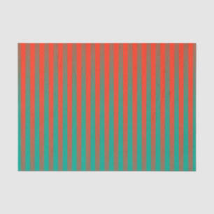 Red and Green Stripes Tissue Paper