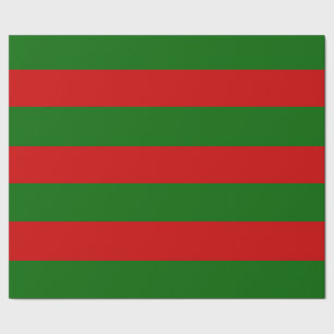 Red and Green Stripes Wrapping Paper