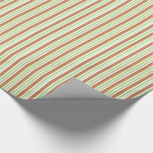 Red and Green Stripes Wrapping Paper