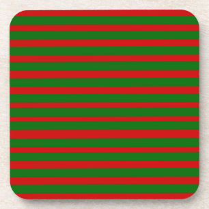 Red and Green Stripey Coasters