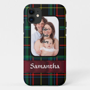 Red and green tartan iPhone 11 case
