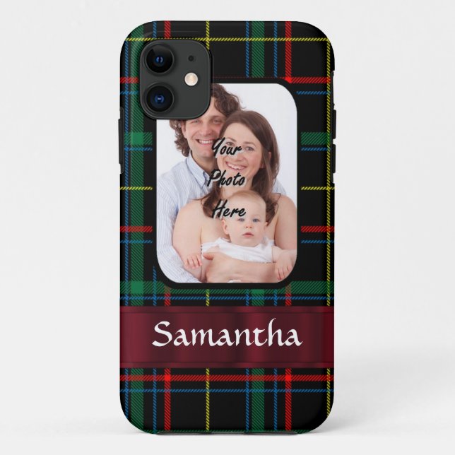 Red and green tartan Case-Mate iPhone case (Back)