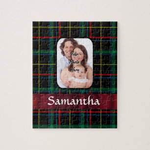 Red and green tartan jigsaw puzzle