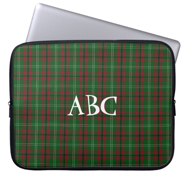 Red and Green Tartan Laptop Bag (Front)