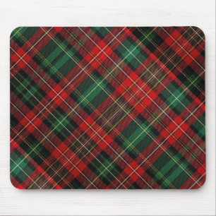 Red and Green Tartan Plaid Mouse Mat