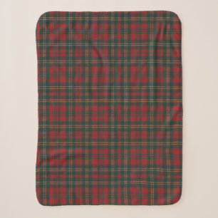 Red and Green Tartan Plaid Sherpa Blanket