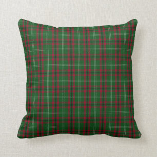 Red and Green Tartan Throw Pillow